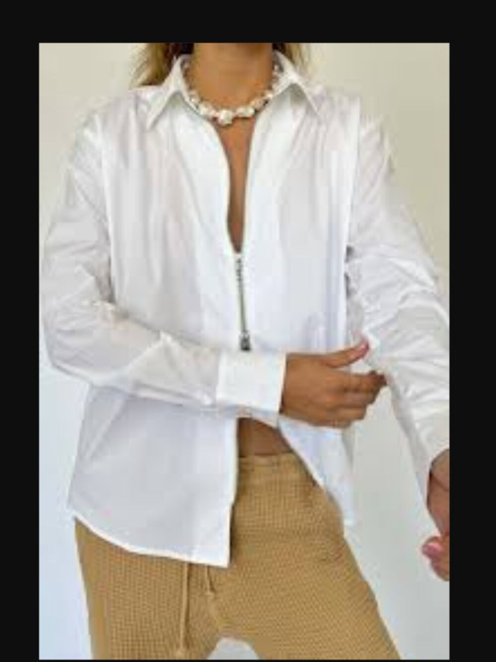 NWT DONNI Pop zip shirt size: xxs